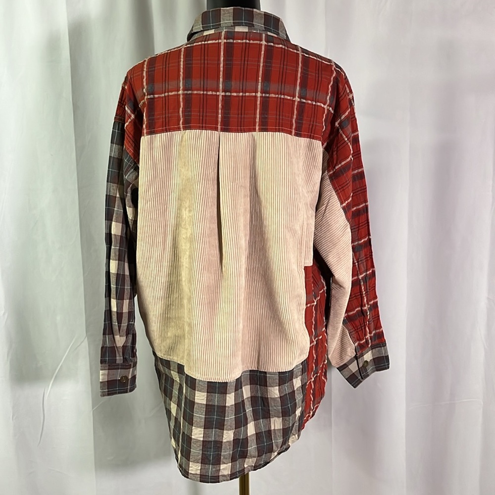 Ee:Some Multicolor Patchwork Plaid & Corduroy Mix… - image 3